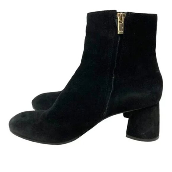 Joie Rarly Black Suede Zip Almond Toe Ankle Boots - Size 8.5 EU 39 - Picture 3 of 9